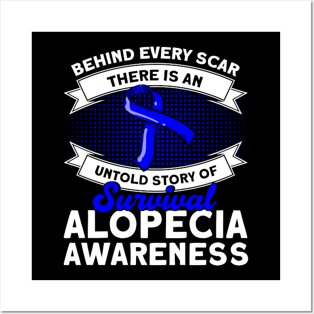 Hair Loss Survivor Alopecia gift Wall Art by Toeffishirts